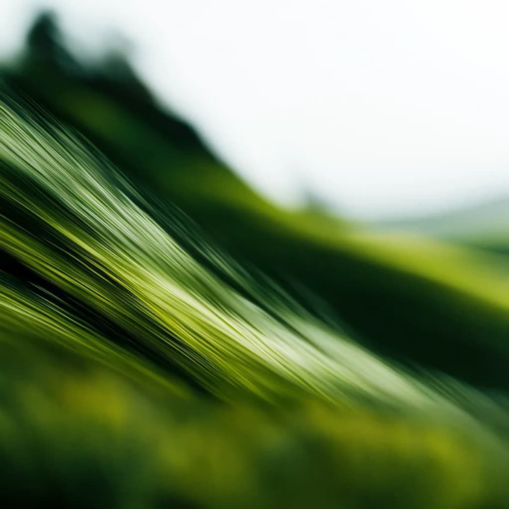Diagonal green light streaks
